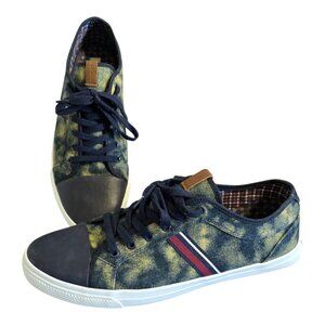 Ben Sherman Acid Washed Denim Sneakers Shoes Blue Men's Size 13